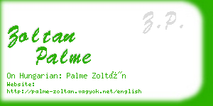 zoltan palme business card